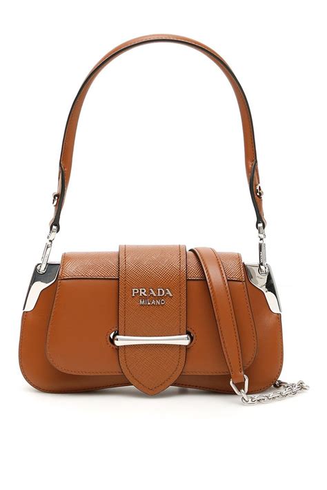 prada sidonie shoulder suede brown|Sidonie handbag Prada Brown in Suede .